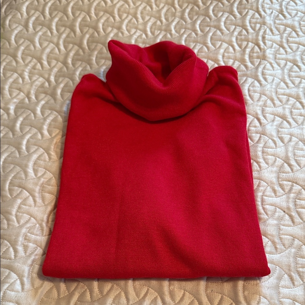 Ann Taylor Factory Bold Red Cowl Neck Sweater